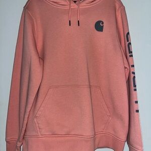 Carhartt Midweight Hoodie Hibiscus Heather Coral Pink